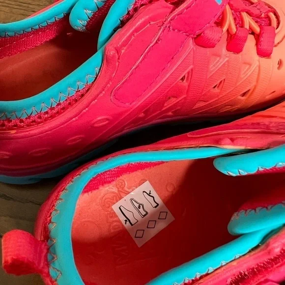 Stride Rite Kids Size 12 Orange Red Blue Play Shoes Water Shoes - Picture 5 of 11